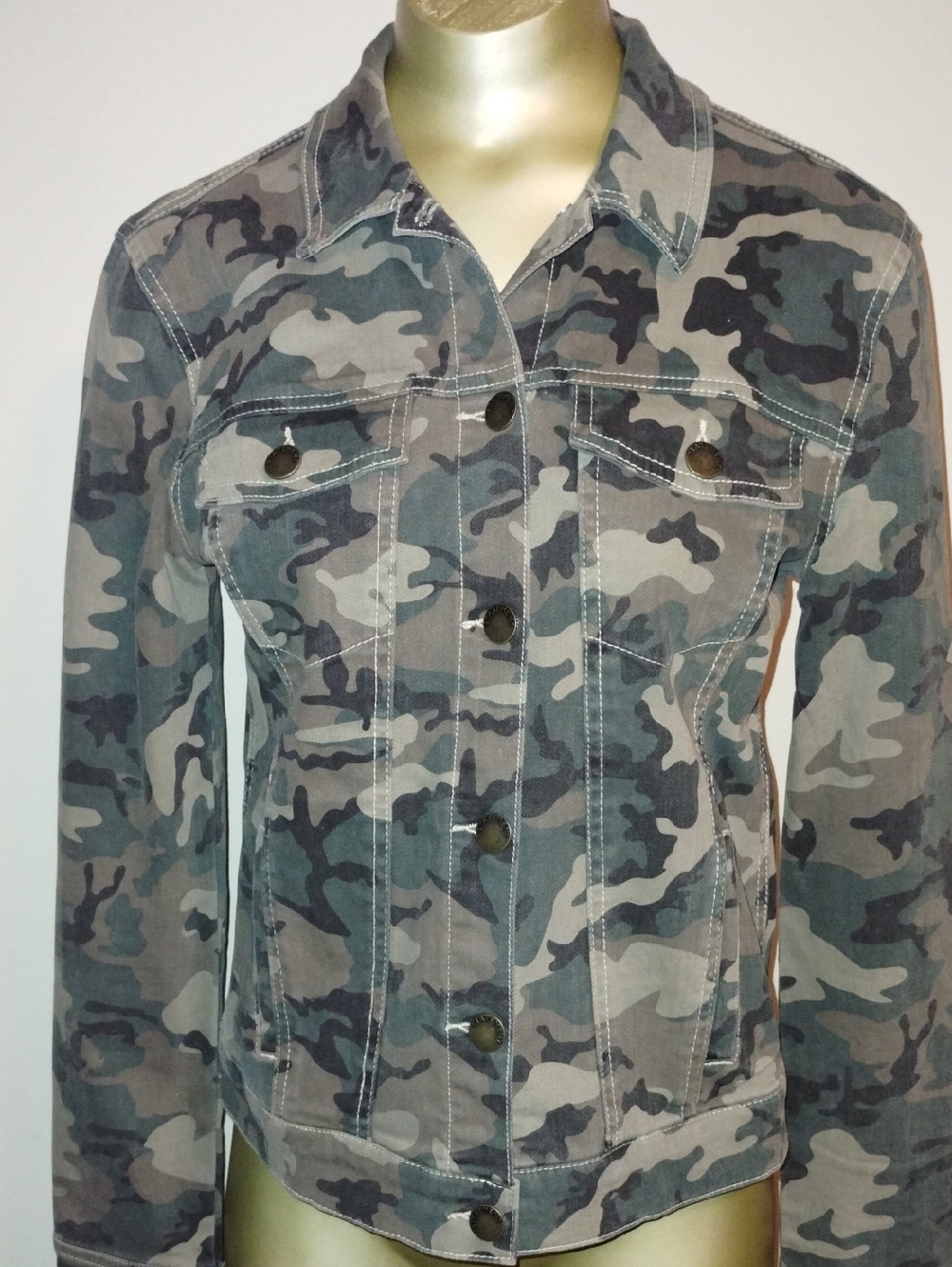 STATEMENT Denim Camo Jacket M